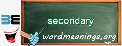 WordMeaning blackboard for secondary